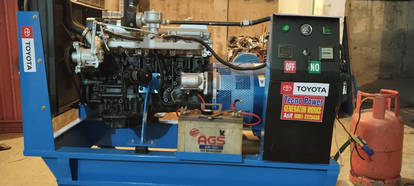 generator 30 KVA gas petrol LPG Toyota engine 2jz 3000cc 5