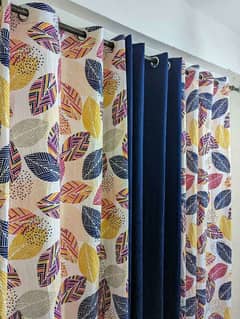 Velvet Jacquard & Cotton Printed Self Motif Curtains  Elegant & Stylis 0