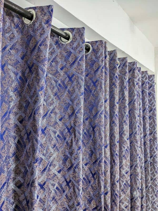 Velvet Jacquard & Cotton Printed Self Motif Curtains  Elegant & Stylis 2