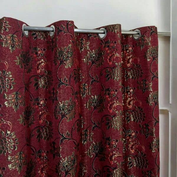 Velvet Jacquard & Cotton Printed Self Motif Curtains  Elegant & Stylis 8