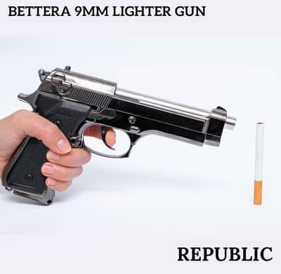 Red Flame Heavyweight Gas Lighter With Stand |