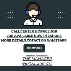 Call Center & Office job available for everyone in lahore 0