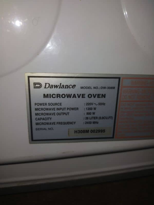 Dawlance microwave oven 5