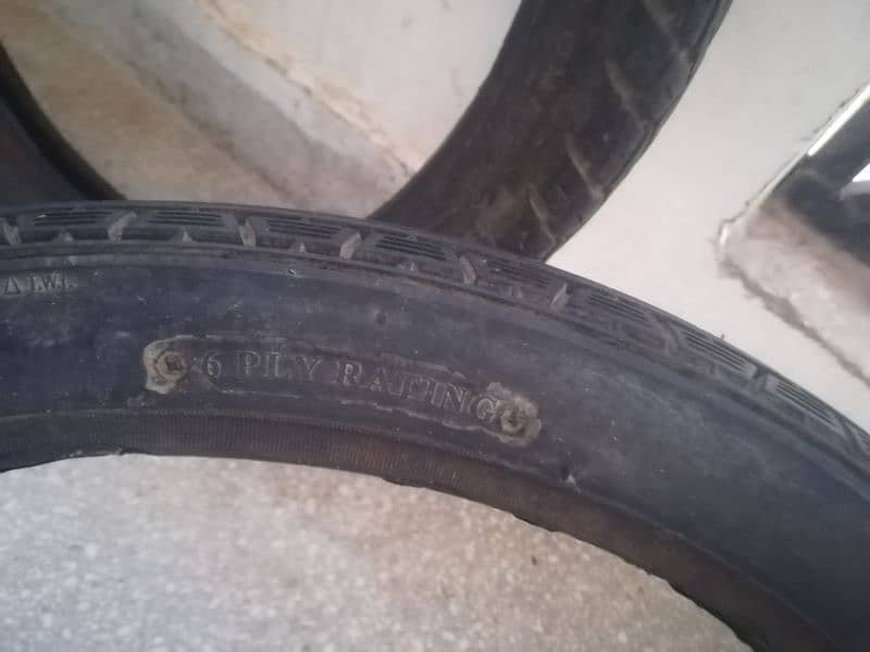 tyres fare 6ply for 100 and 125(size 18No) 4