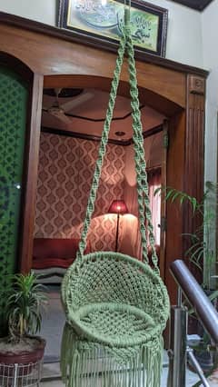 hand wooven crochet swing