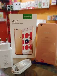 oppo A57 (4/64) Ram full new with box and charger lush condition