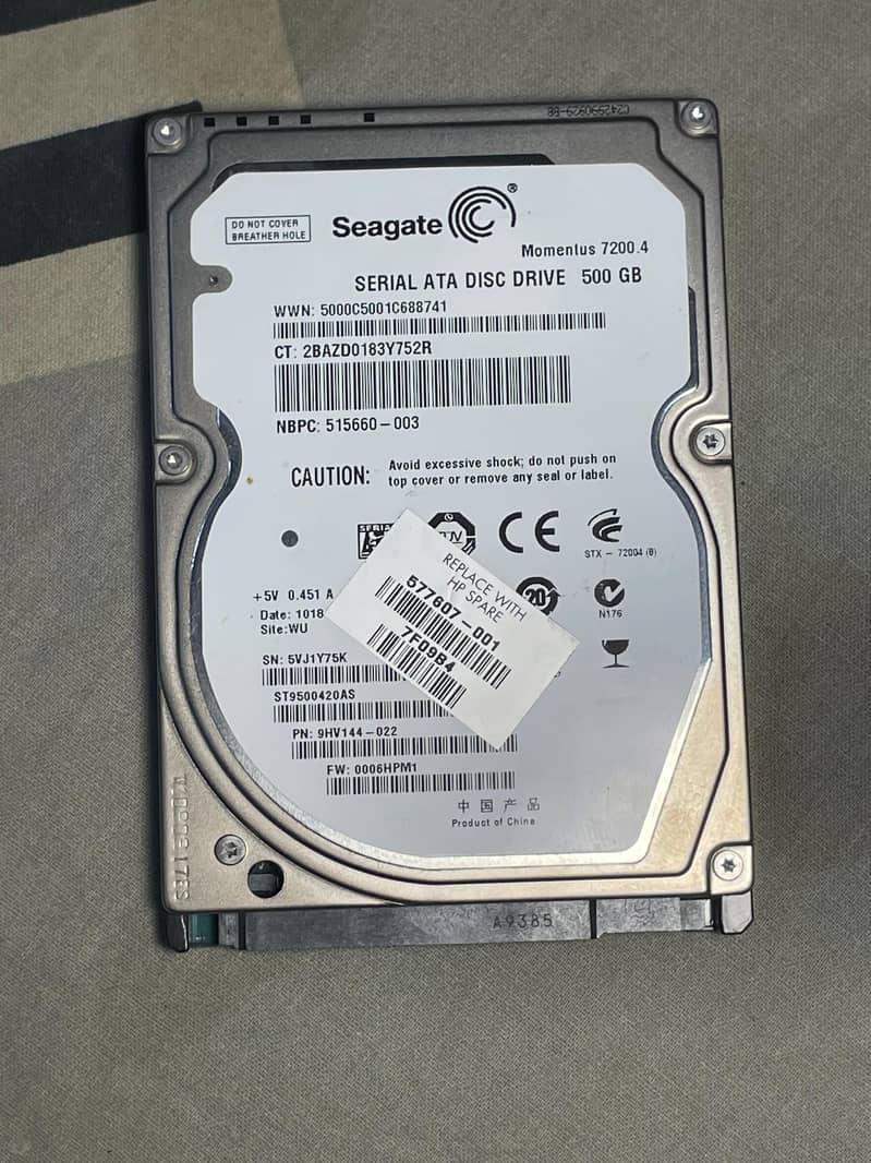 Seagate HARD DRIVE (500GB) 1