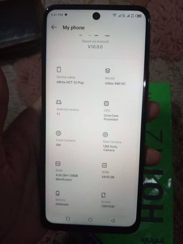 Infinix Hot 12 play 7 gb. 64gb 0