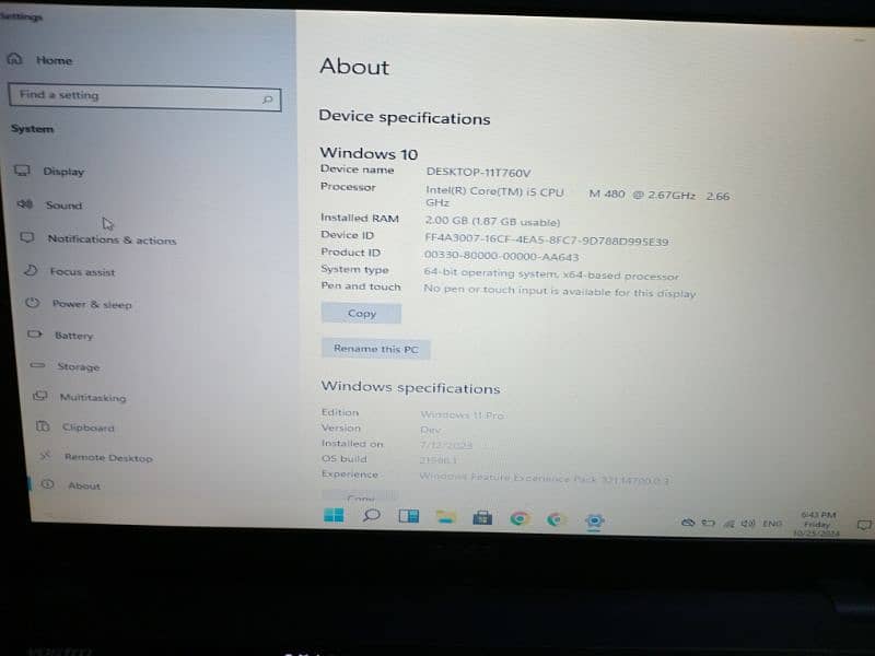 FOR SALE URGENT LOPTOP DELL VOSTRO CORE I5 6