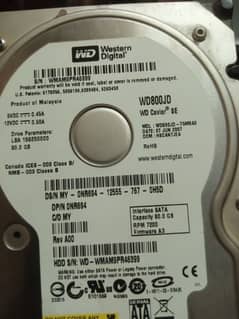 Hard drive 80gb some days use