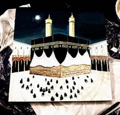 Kaaba at night painting