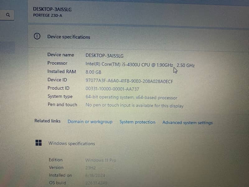 Core i5  4th gen  8gb Ram 128gb Ssd 3