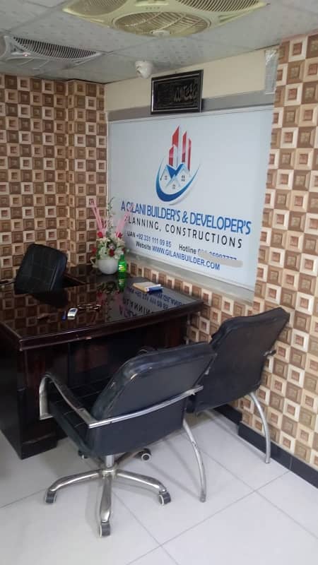 Full furnished office Size 17/40 with extra land attached bath attached kitchen furniture/ups//generator/ptcl/cctv cameras/ best option, 200 feet main road facing power house chowrangi north khi sector 11A 5