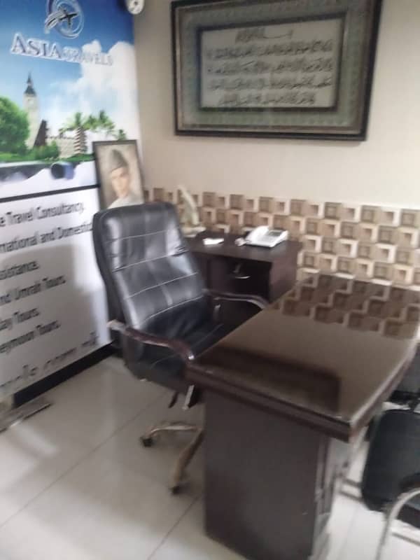 Full furnished office Size 17/40 with extra land attached bath attached kitchen furniture/ups//generator/ptcl/cctv cameras/ best option, 200 feet main road facing power house chowrangi north khi sector 11A 10