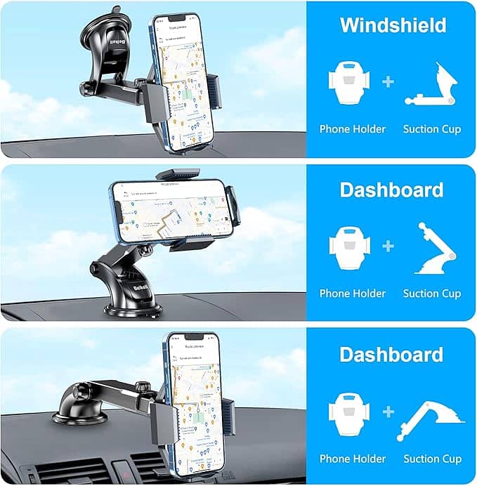 Beikell Adjustable Car Phone Holder Mount Cradle for Car with One Butt 1