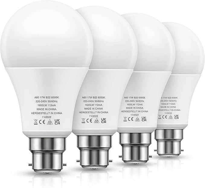 LOHAS B22 LED Bulbs 150W Equivalent, 17W LED Bayonet Light Bulb, Cool 0