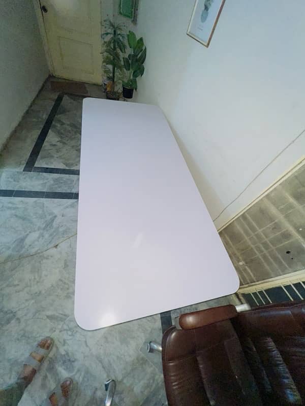 White Aluminium Office Table, Study, Computer and laptopTable 2