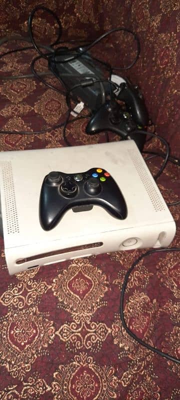 Xbox 360 with 3 controllers 27 games installed 9