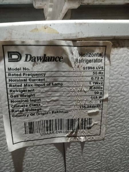 Dawlance frezer double door for sale 0