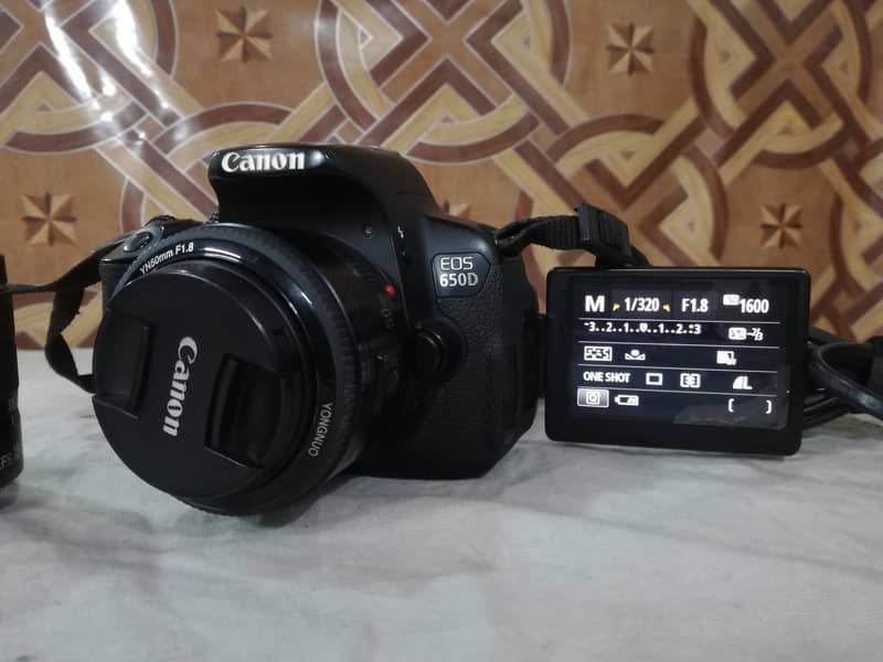 Canon 650d Touch dslr camera with two lenses for photos and videos 1