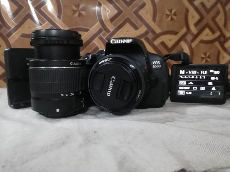 Canon 650d Touch dslr camera with two lenses for photos and videos 4