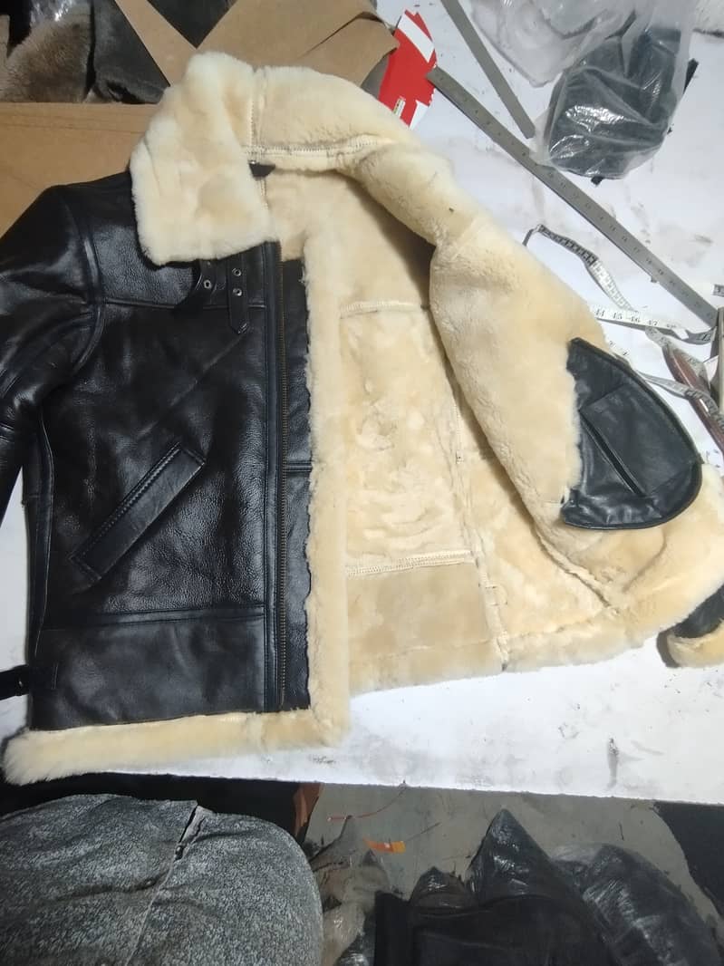 New Luxury Premium Sheepskin Black LEATHER B3 Bomber Avatar Jacket 2