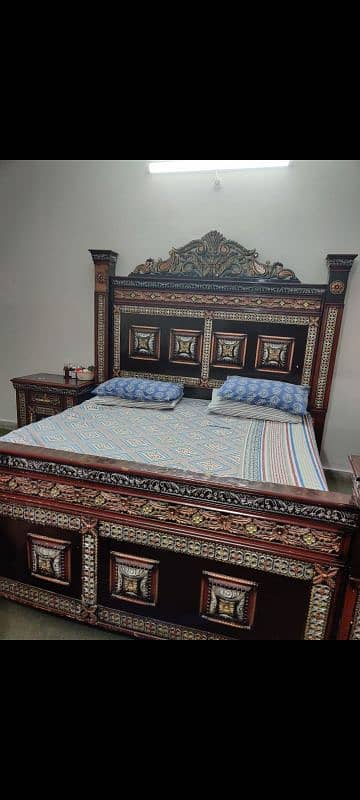 Bed for Sale Excellent Condition Chinioti Style Wooden Bed 2