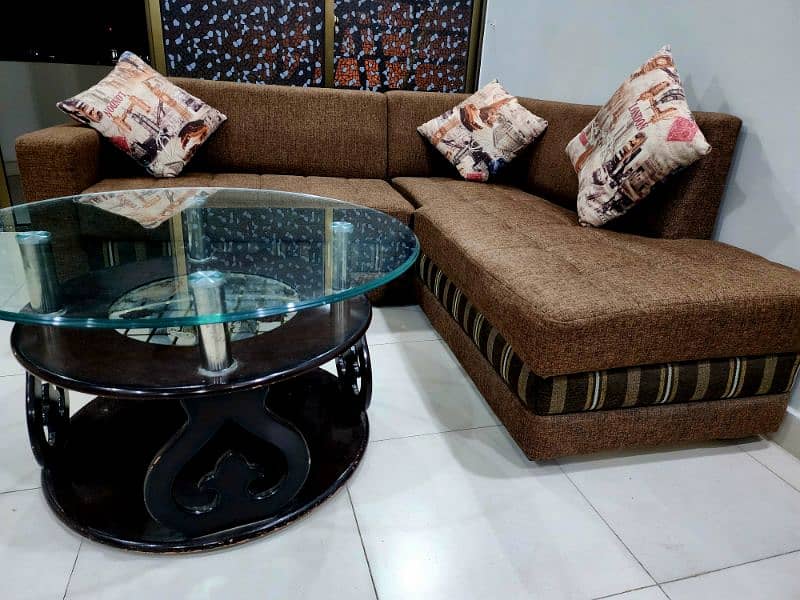 L Shaped Sofa with Table 3