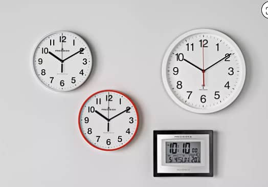 Habitat Radio Controlled Wall Clock - White 1