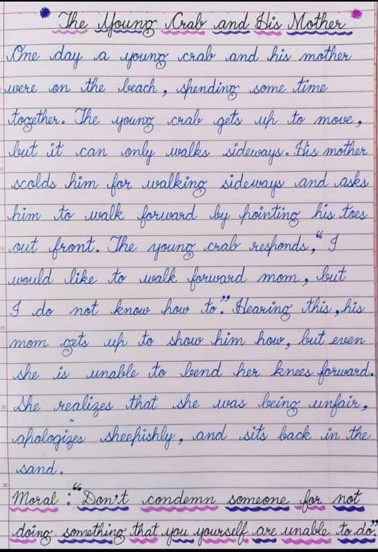 handwriting assignment work 3