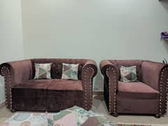 dark Mehoon Velvet sofa set 0