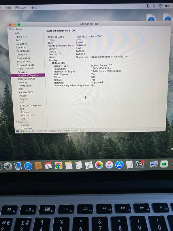 MACBOOK PRO 2015 13” 12