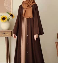 Georgette full abaya with stroller 0