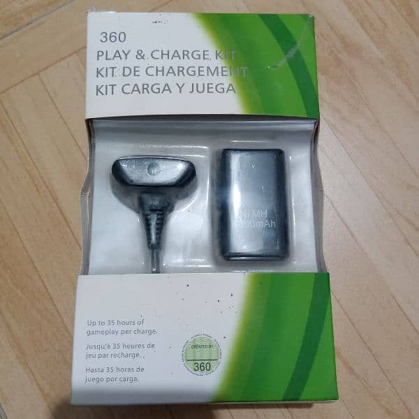 2in1 chargercabel+rechargable batteriespack for Xbox360wireless contro 0