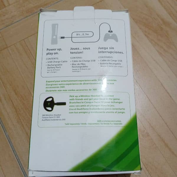 2in1 chargercabel+rechargable batteriespack for Xbox360wireless contro 4