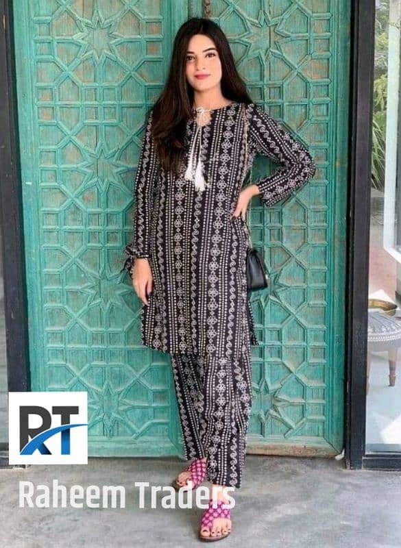 2pcs Stitched Lawn Women Suit 0