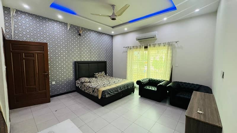 we are offering a 2 bed furnished apartment for rent in Jasmine block bahria town 7