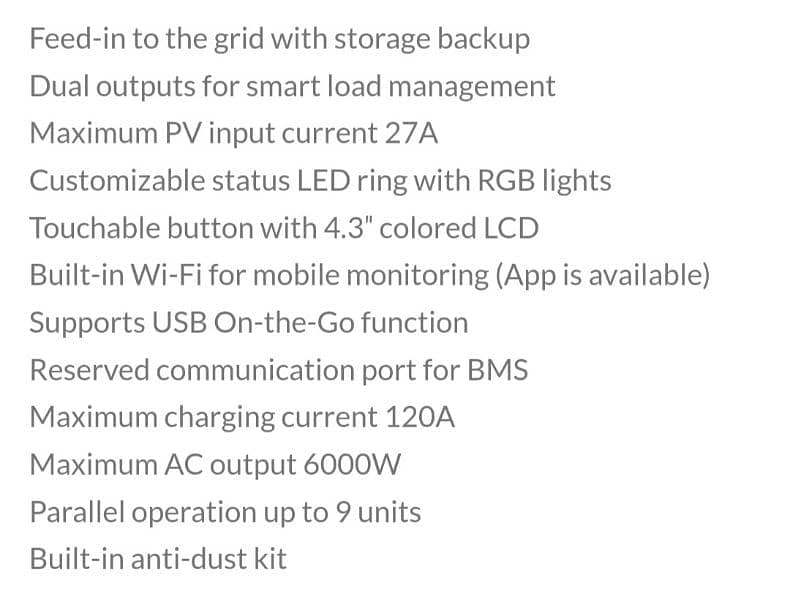 Primax Galaxy 6kw Hybrid Solar Inverter PV7000+ 2