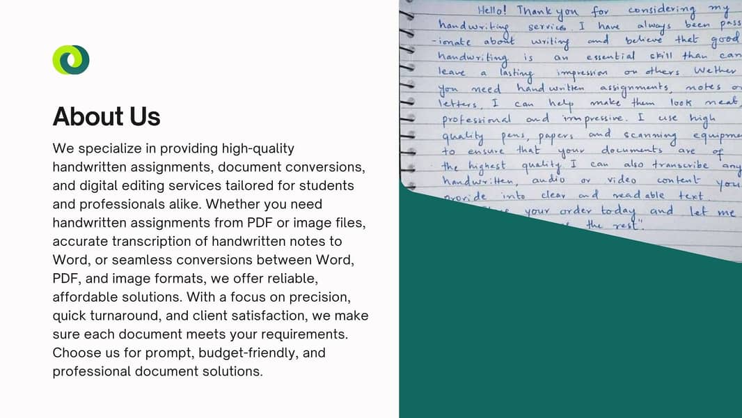 Handwritten Assignments & Digital Conversion Services 4