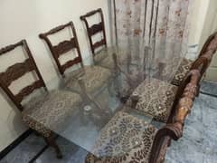 Dining Table With Six Luxury Chairs 0