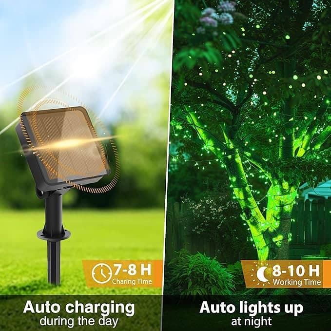 kolpop Green Solar Fairy Lights Outdoor, 3 Packs Total 96FT 240 LED So 1