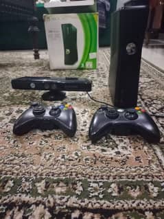 Xbox 360 with one controller and kinetic, 30 games installed