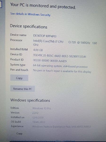 Core i7 Q720 Dell laptop 7