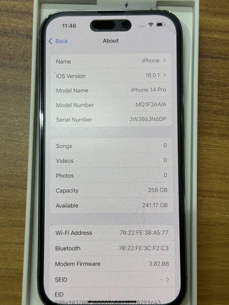 IPHONE 14PRO 256GB , PURPLE COLOR, LIkE NEW 6