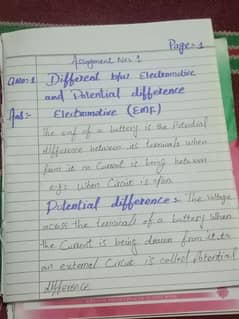 Handwriting Assignment work