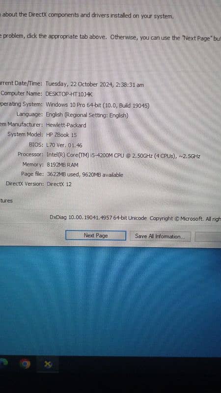 HP Zbook 15 i5 4th 8GB 256SSD 3 hour battery screen issues but working 3