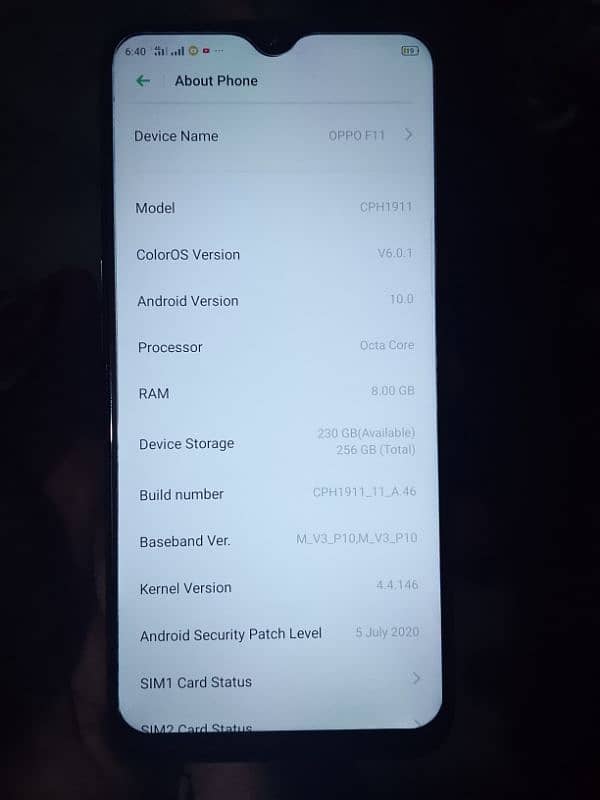 Oppo F11 8-256 GB exchange possible ha 4