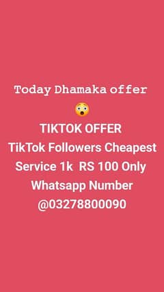 TIKTOK SERVICE  Available