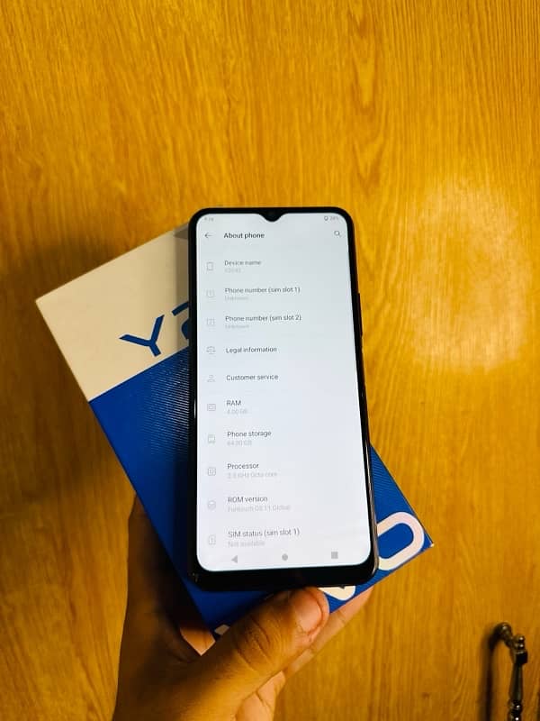 VIVO y20 4/64 with box 100% orgnl 2