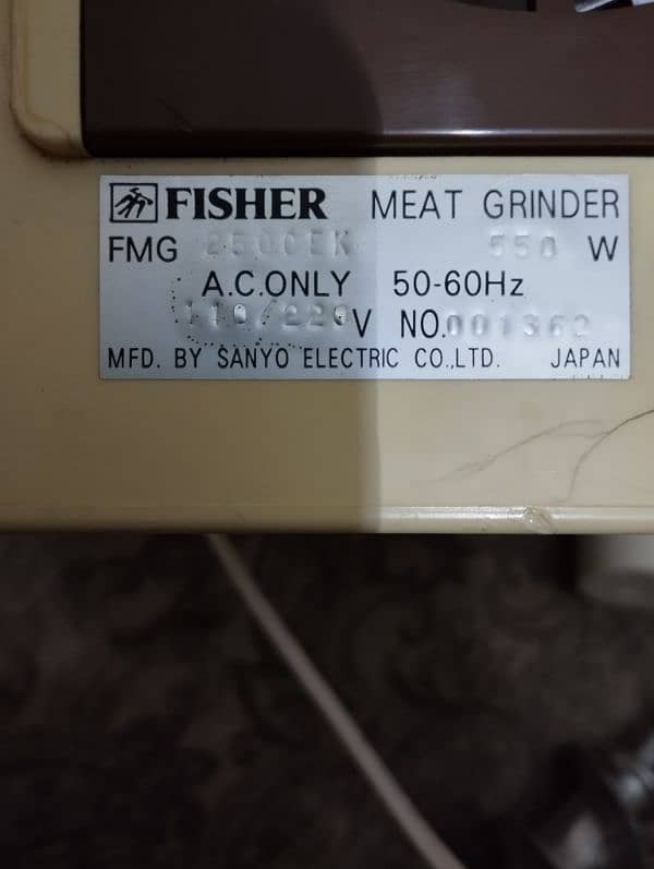 Fisher Meat Grinder Keema machine made in japan 7